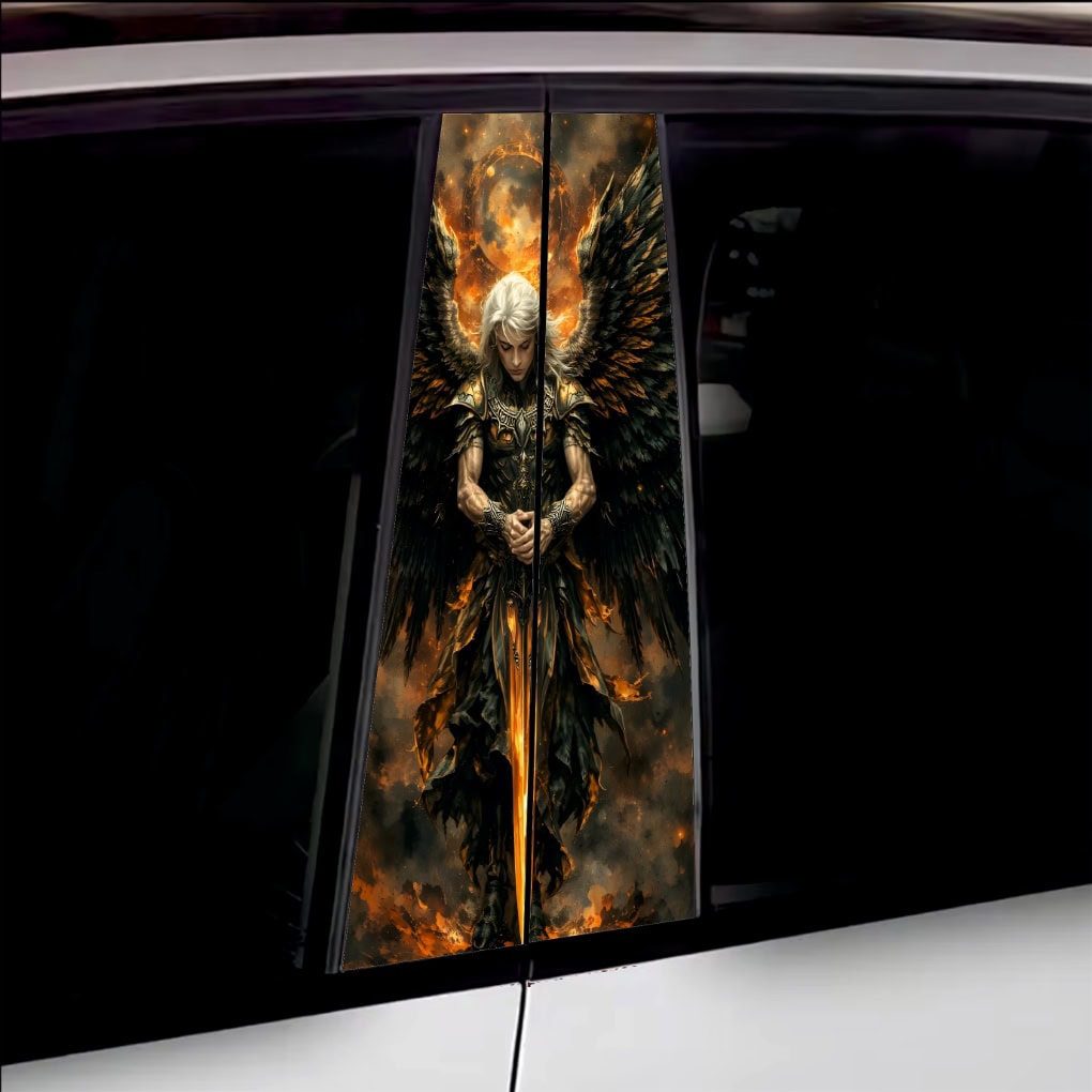 Set 2 stickere decorative pentru stalpii usilor, print autoadeziv de inalta rezolutie, dimensine 2 buc x 50 x 22 cm , cod: AVX-SSU-22 FAVLine Selection