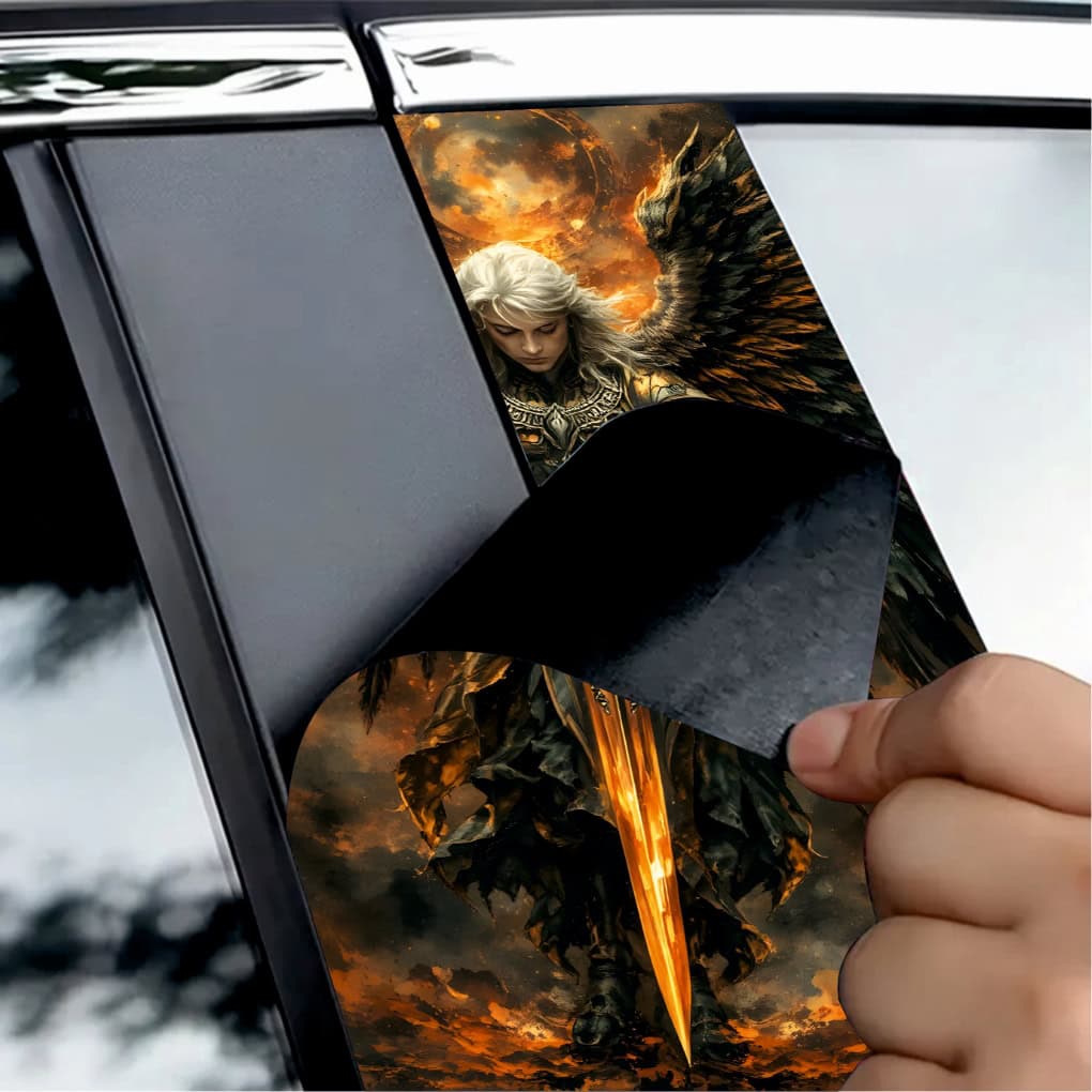 Set 2 stickere decorative pentru stalpii usilor, print autoadeziv de inalta rezolutie, dimensine 2 buc x 50 x 22 cm , cod: AVX-SSU-22 FAVLine Selection