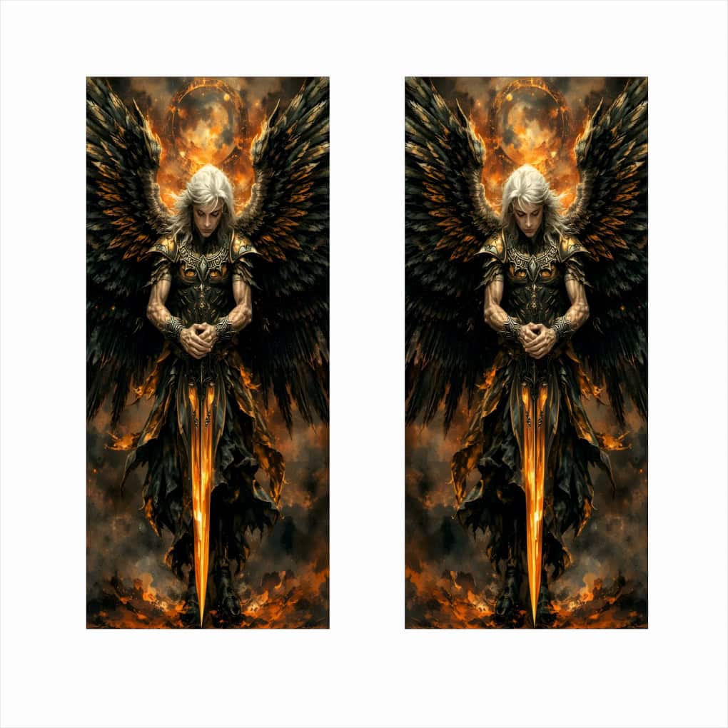 Set 2 stickere decorative pentru stalpii usilor, print autoadeziv de inalta rezolutie, dimensine 2 buc x 50 x 22 cm , cod: AVX-SSU-22 FAVLine Selection