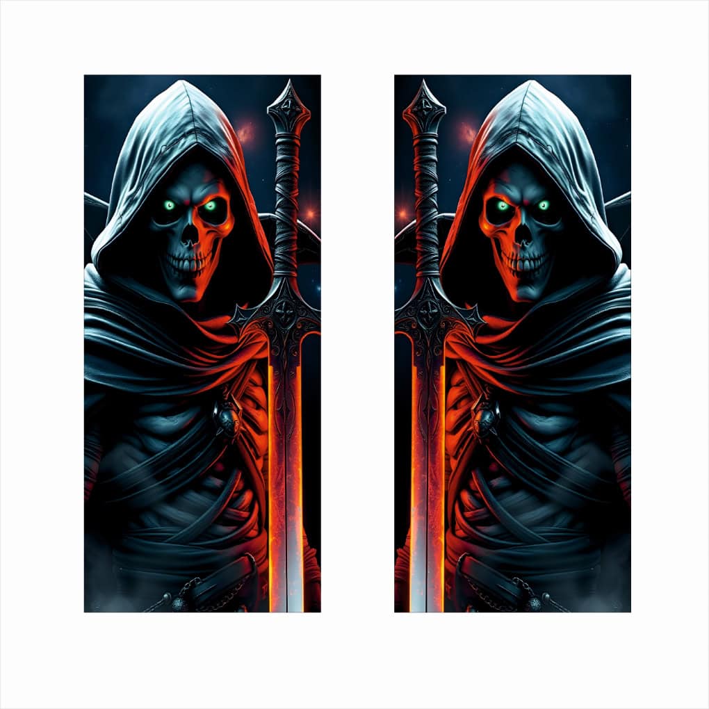 Set 2 stickere decorative pentru stalpii usilor, print autoadeziv de inalta rezolutie, dimensine 2 buc x 50 x 22 cm , cod: AVX-SSU-25 FAVLine Selection