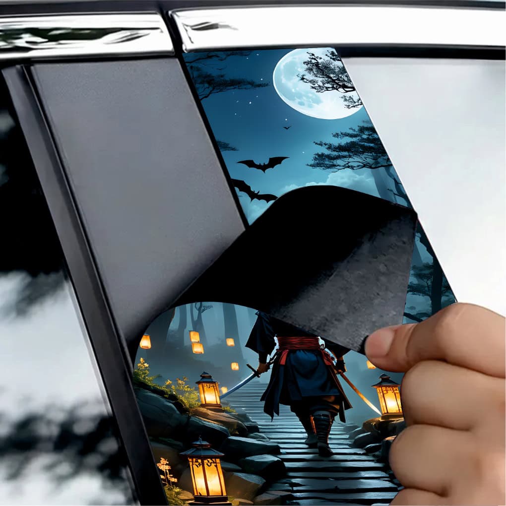 Set 2 stickere decorative pentru stalpii usilor, print autoadeziv de inalta rezolutie, dimensine 2 buc x 50 x 22 cm , cod: AVX-SSU-26 FAVLine Selection