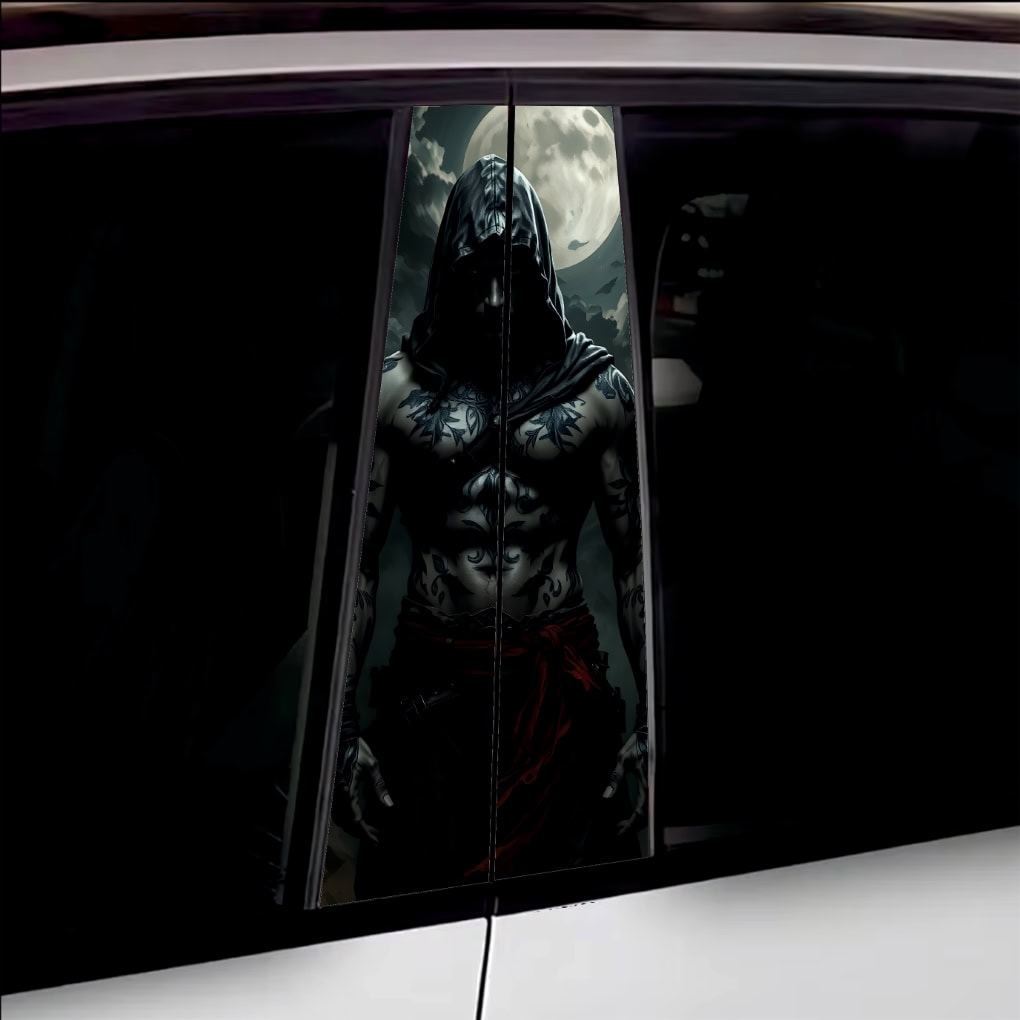 Set 2 stickere decorative pentru stalpii usilor, print autoadeziv de inalta rezolutie, dimensine 2 buc x 50 x 22 cm , cod: AVX-SSU-27 FAVLine Selection