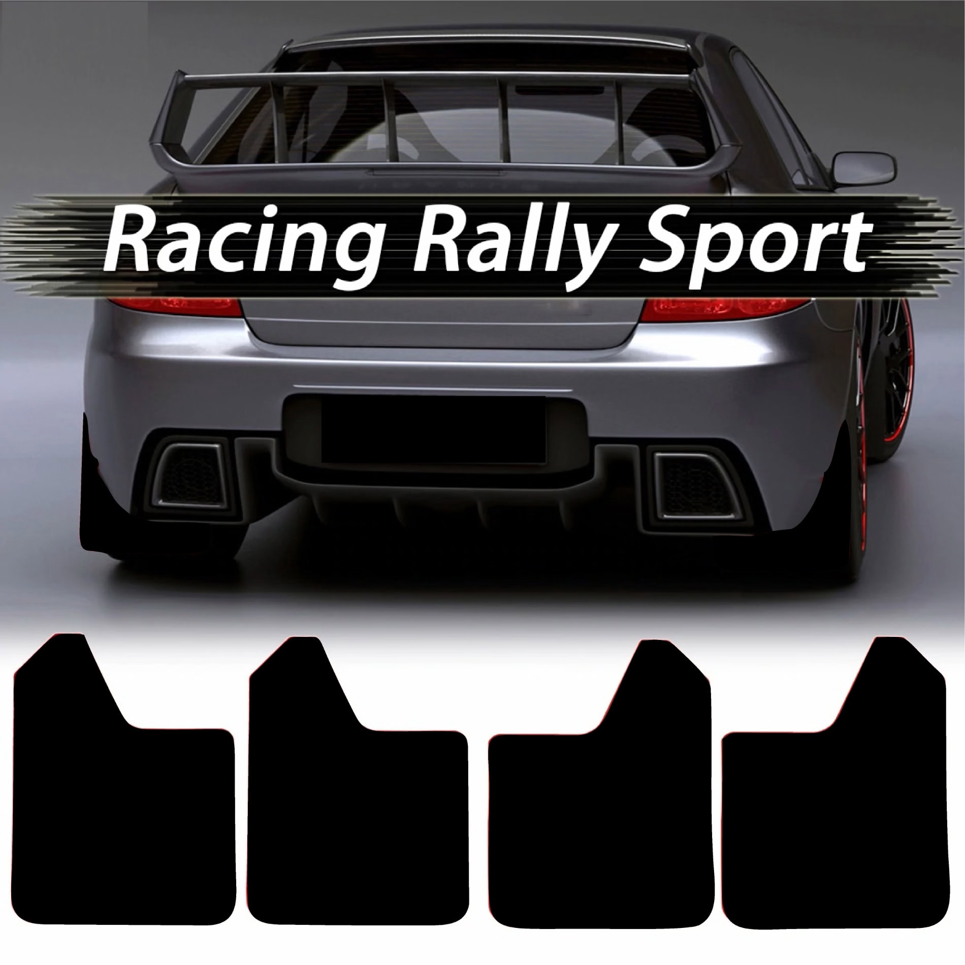 Set 4 Aparatori Noroi SPORT din cauciuc pentru autoturisme, universale, model Blank, dimensiune 30 x 23cm FAVLine Selection