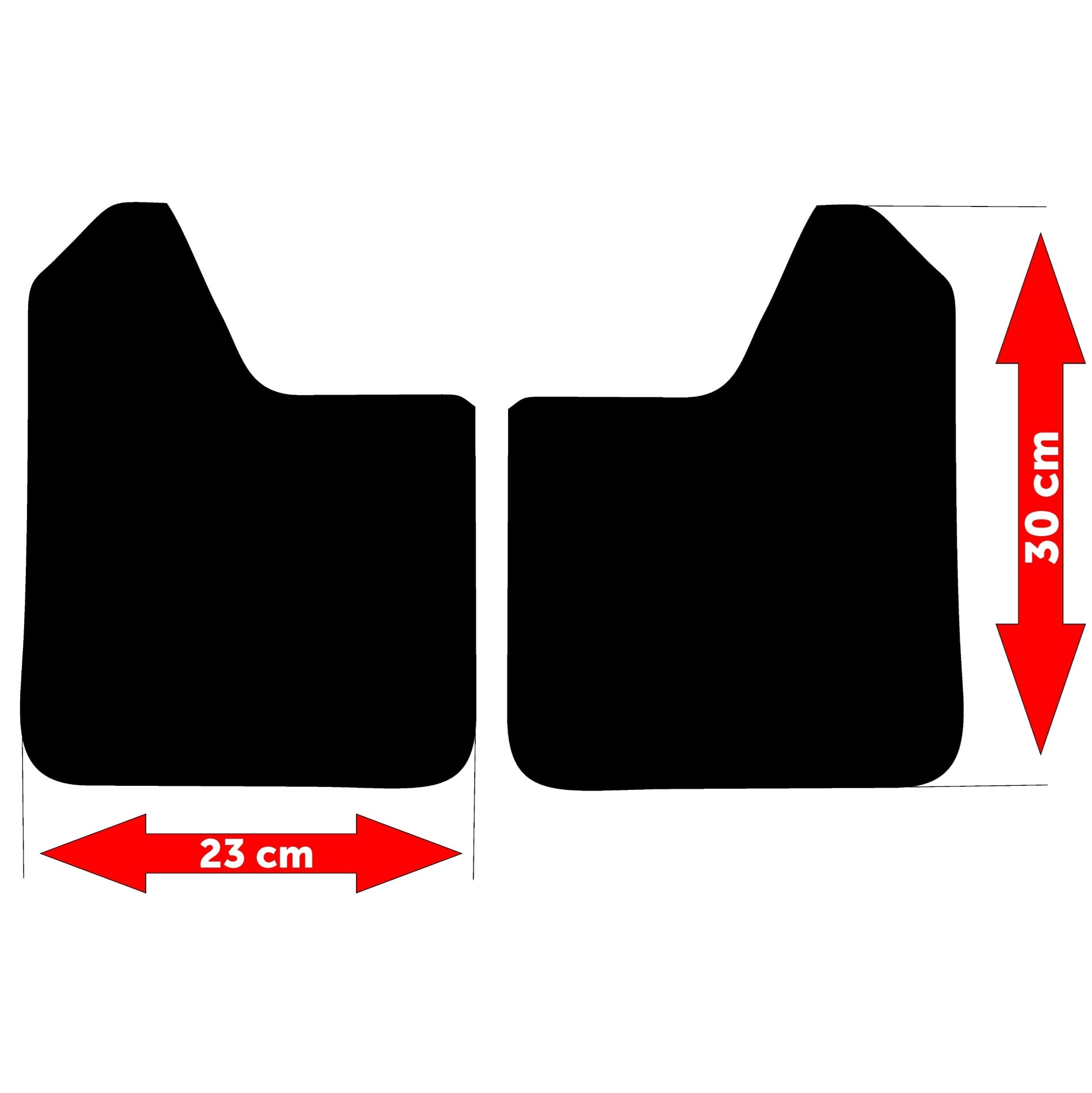 Set 4 Aparatori Noroi SPORT din cauciuc pentru autoturisme, universale, model Rally, dimensiune 30 x 23cm FAVLine Selection