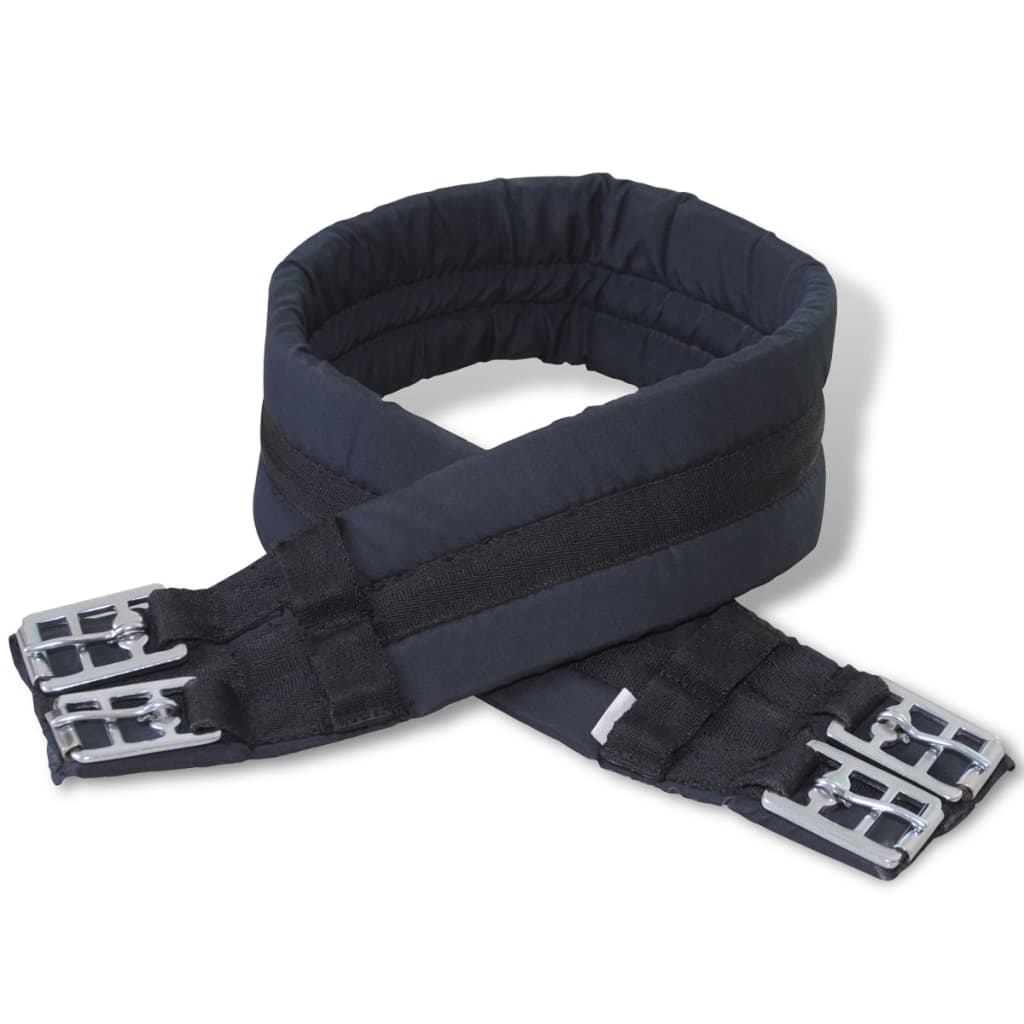 Set echitație 5-in-1 cu șa 44,5 cm din piele naturală, negru GartenMobel Dekor