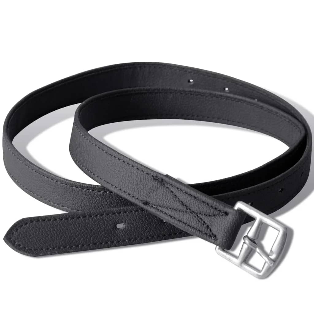 Set echitație 5-in-1 cu șa 44,5 cm din piele naturală, negru GartenMobel Dekor