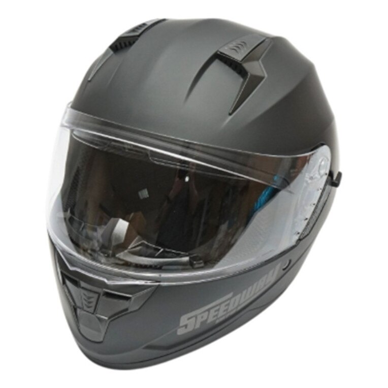 Casca moto integrala negru mat cu viziera transparenta si ochelari de soare, marimea L, model Arcane II FAVLine Selection