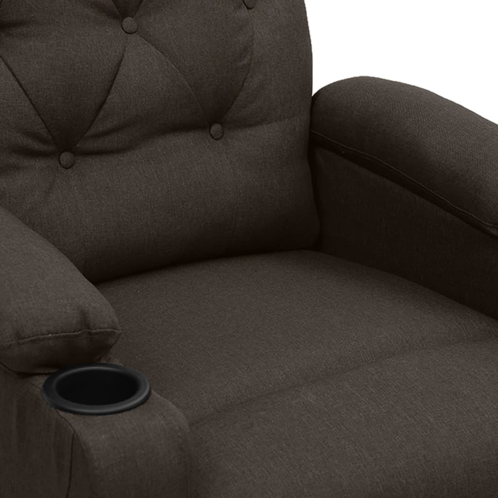 Fotoliu de masaj electric, maro închis, material textil GartenMobel Dekor