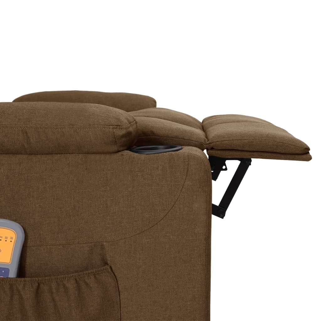 Fotoliu de masaj electric, maro, material textil GartenMobel Dekor
