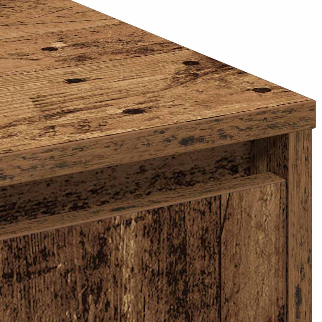 Bufet LED cu raft Lemn vechi 90 x 32 x 75 cm Lemn compozit GartenMobel Dekor