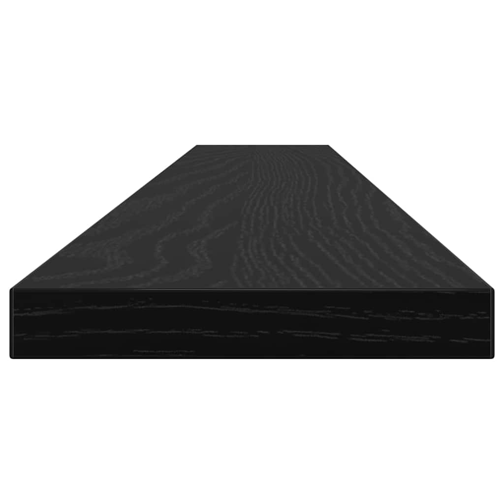Raft pentru cărți 4 pcs Negru 100 x 10 x 1,5 cm Lemn compozit GartenMobel Dekor