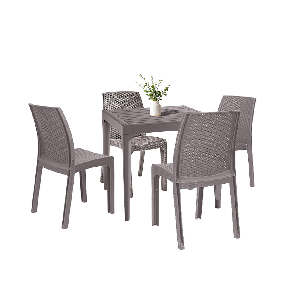 Leziter Set mobilier de grădină Malinda 4+1, culoare cappuccino Mobalis Homvera