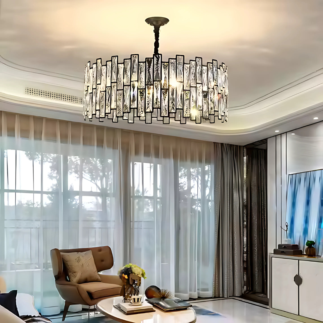 Candelabru Cristal MALBORK Eleganza 4xE27, Diametru 49cm, Negru, Inaltime Reglabila ModernLight Concept