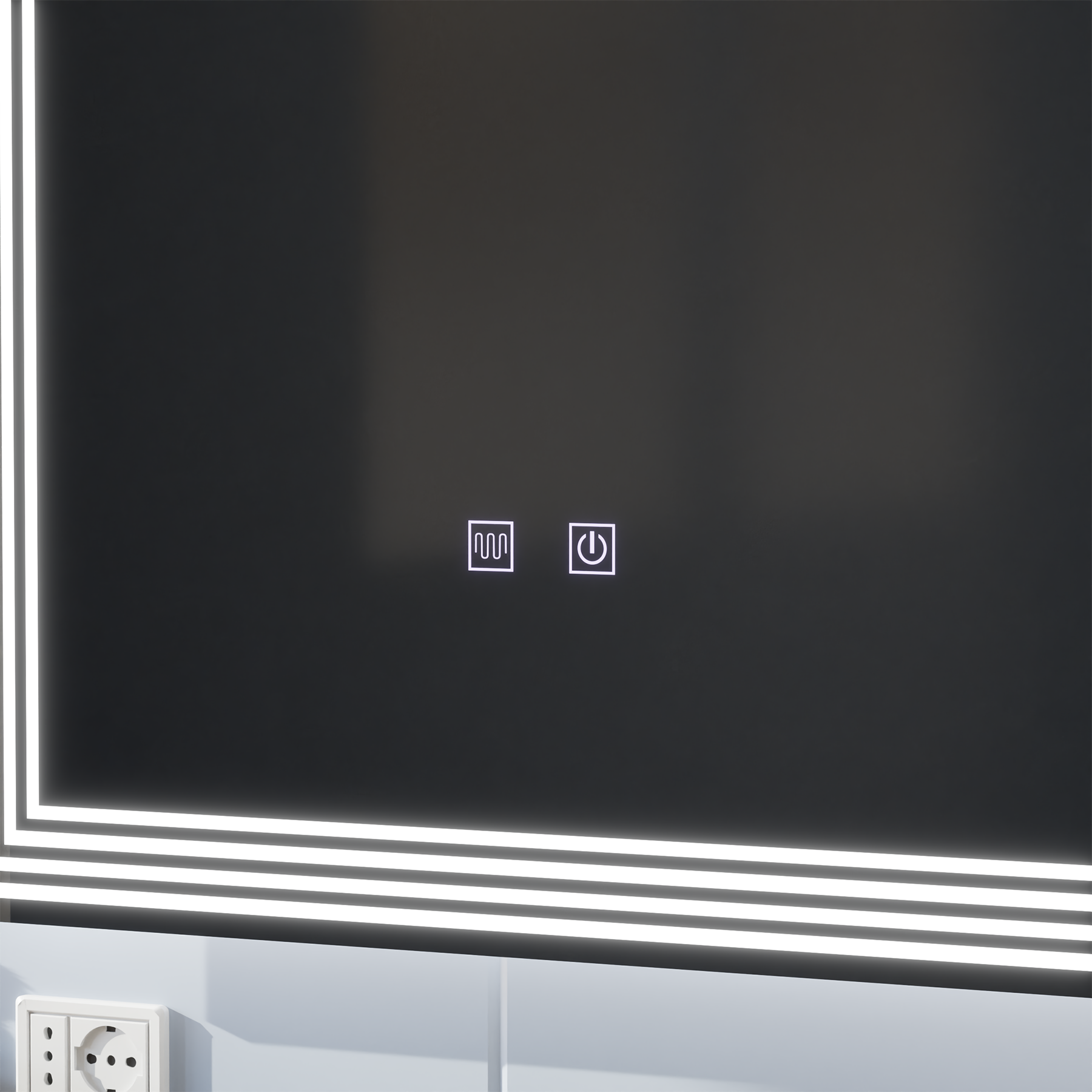 Oglinda LED Rectangulara, Dezaburire, 80x60cm, ADIS Basic Touch ModernLight Concept