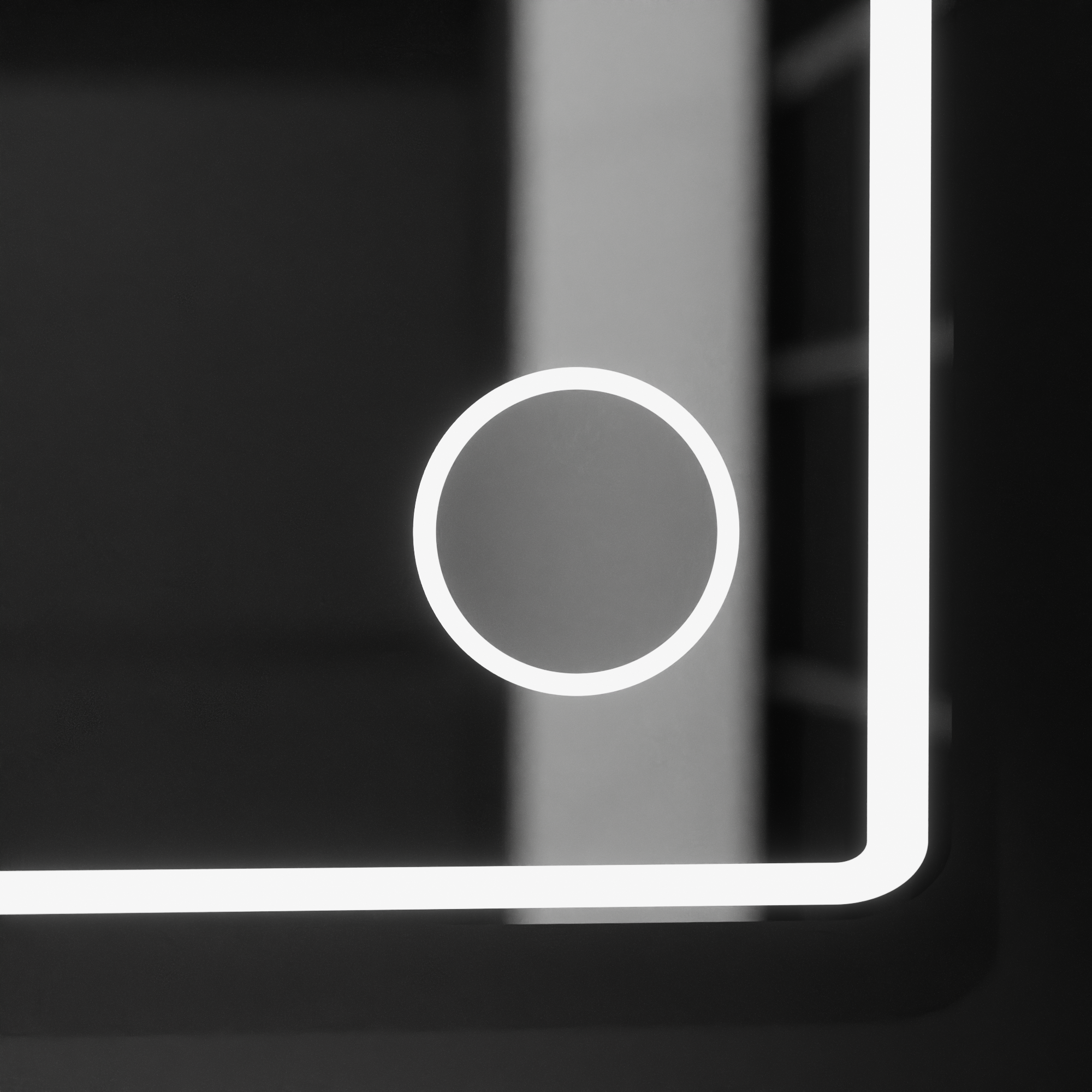 Oglinda LED Rectangulara 120x80 Aura Riflesso Puro MotionGlow Marcello, Sistem Dezaburire, Termometru si Ceas, Dimabila ModernLight Concept