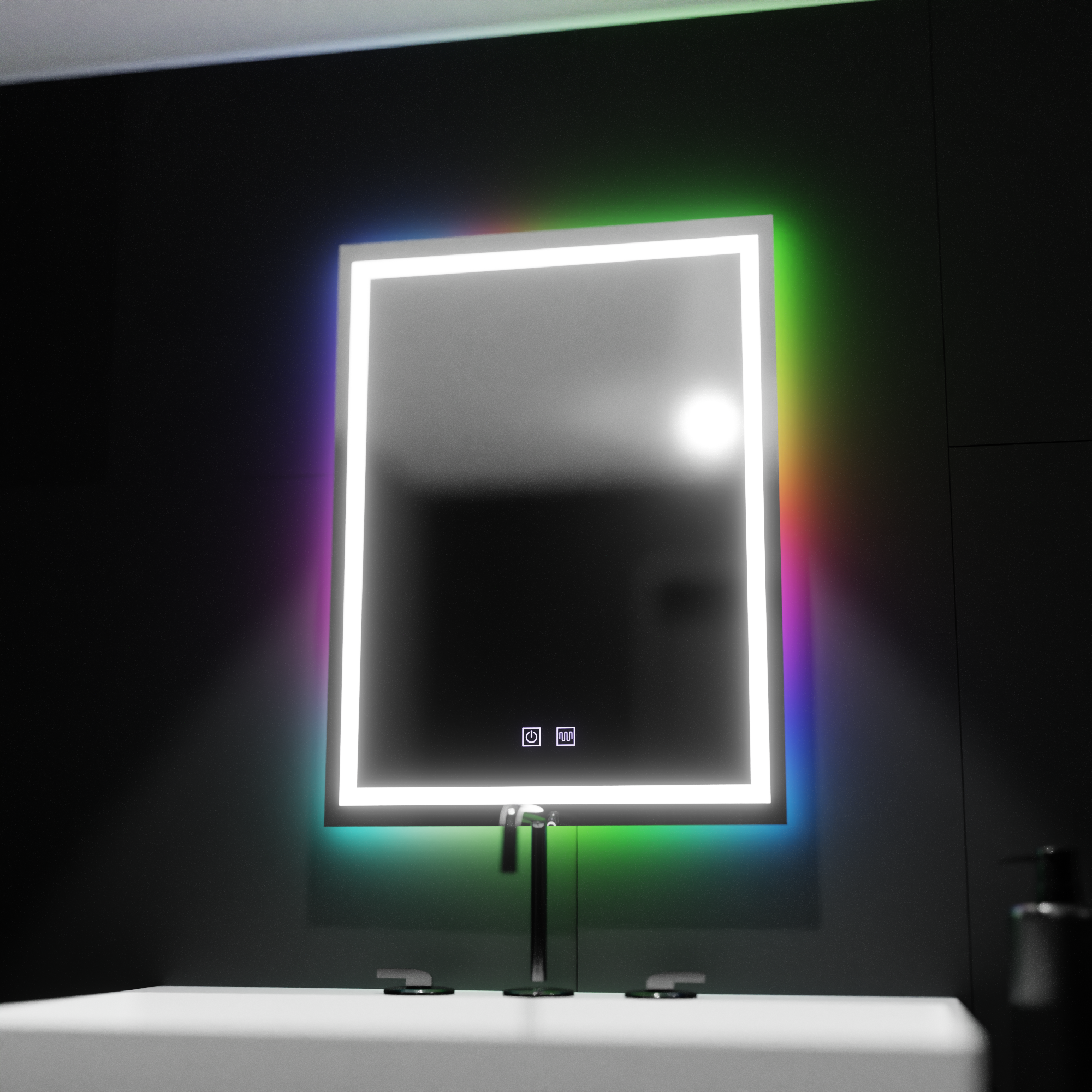 Oglinda LED Rectangulara 60X80cm, Spectrum Touch, RGB, Sistem Dezaburire ModernLight Concept