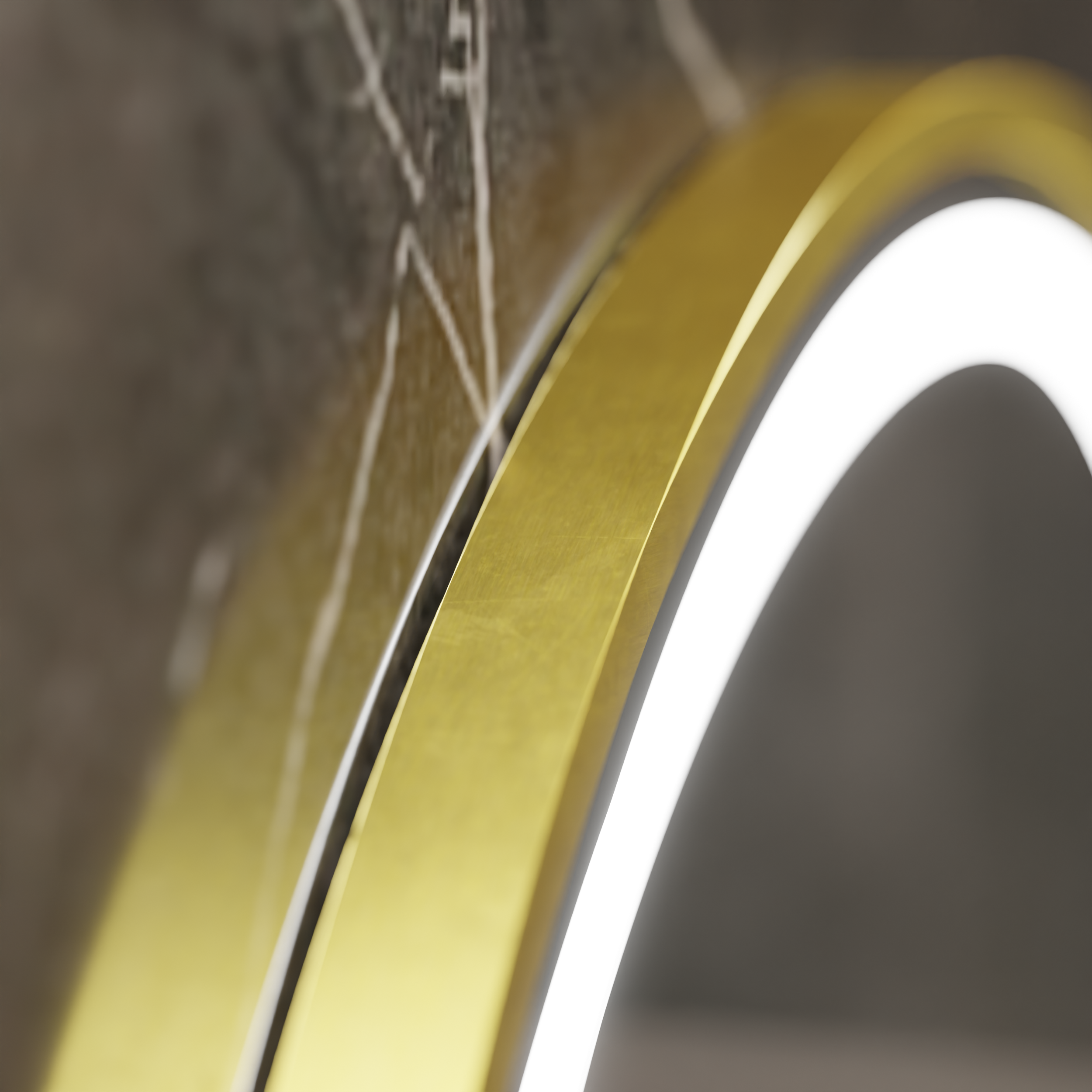 Oglinda LED Rotunda, 80cm, Celeste Royale Gold MotionGlow Marcello, Sistem Dezaburire, Ceas & Termometru, Dimabila ModernLight Concept