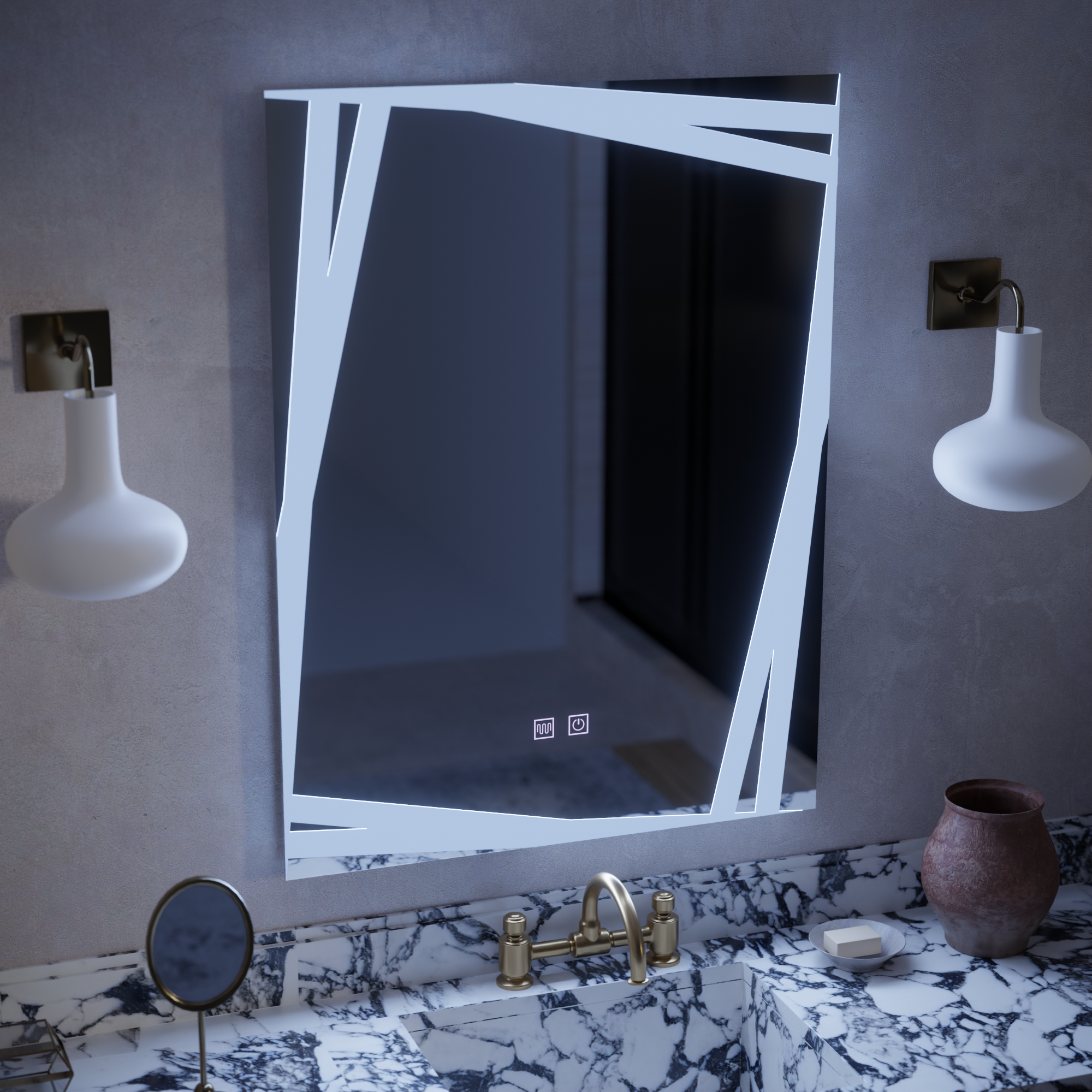 Oglinda LED Touch Infinitum Sistem Dezaburire 60X80cm ModernLight Concept