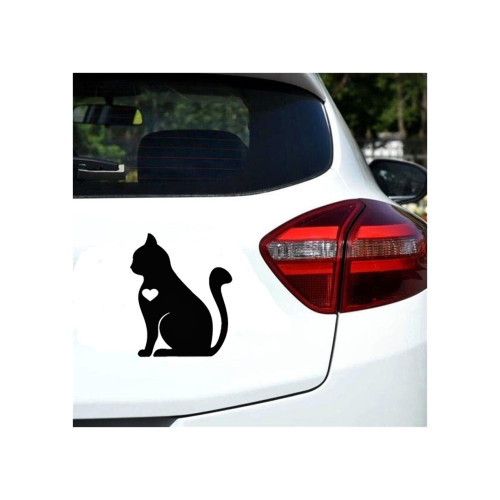 Abtibild Pisica auto decorativ 13x11cm Cod: YGT-13 Automotive TrustedCars