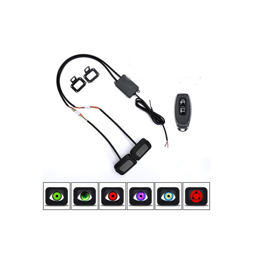 Proiectoare LED Devil Eyes cu telecomanda 6 modele selectabile 2 inch Cod: HH-DVL2 Automotive TrustedCars