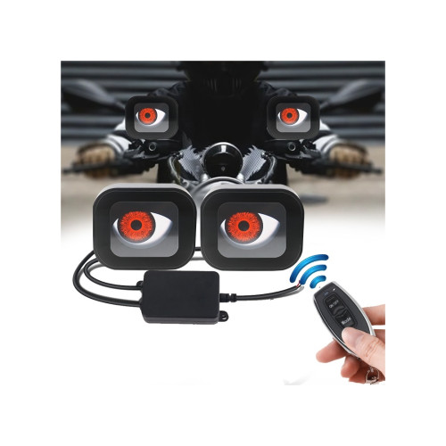 Proiectoare LED Devil Eyes cu telecomanda 6 modele selectabile 2 inch Cod: HH-DVL2 Automotive TrustedCars