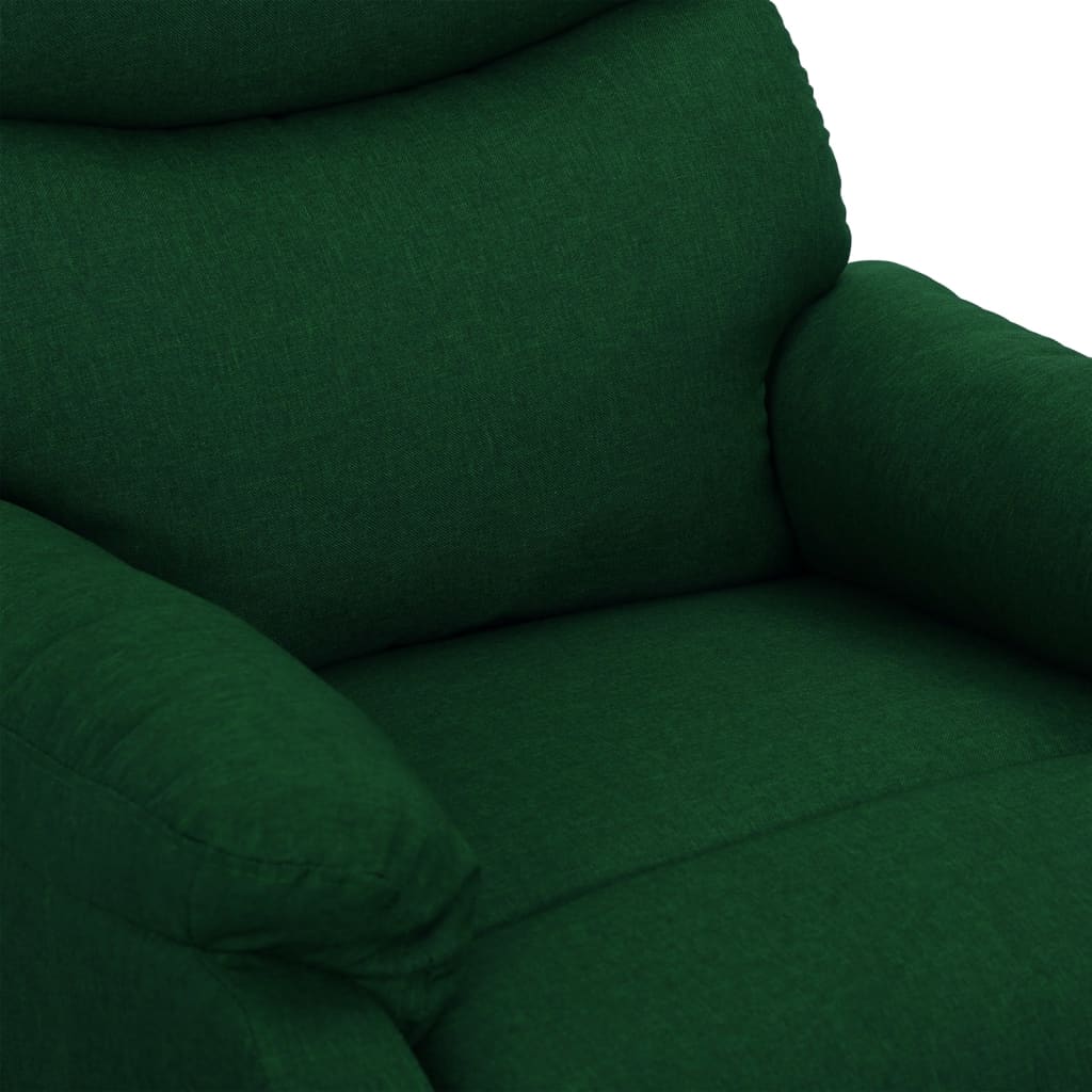 Fotoliu de masaj cu ridicare, verde închis, material textil GartenMobel Dekor