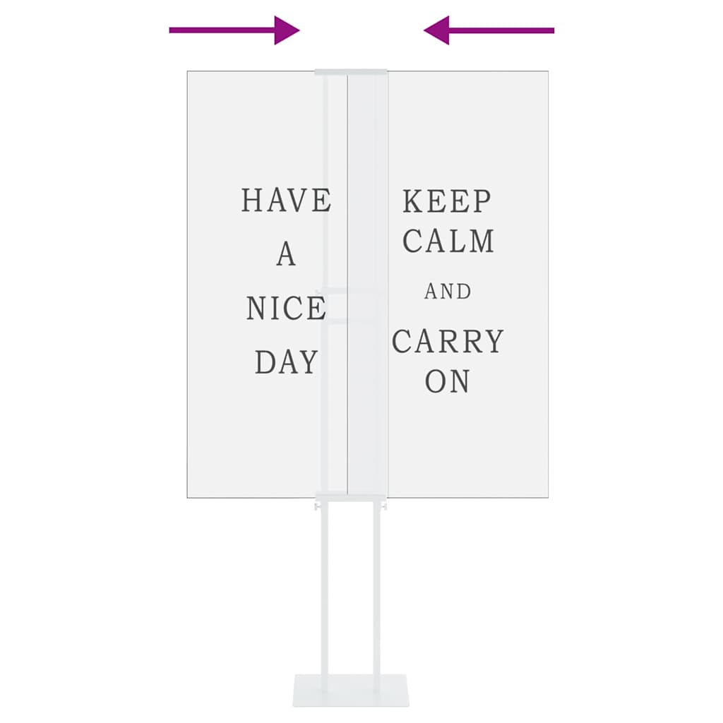 Panouri pentru Târguri 2 pcs Alb 30 x 24 x 208 cm Fier GartenMobel Dekor