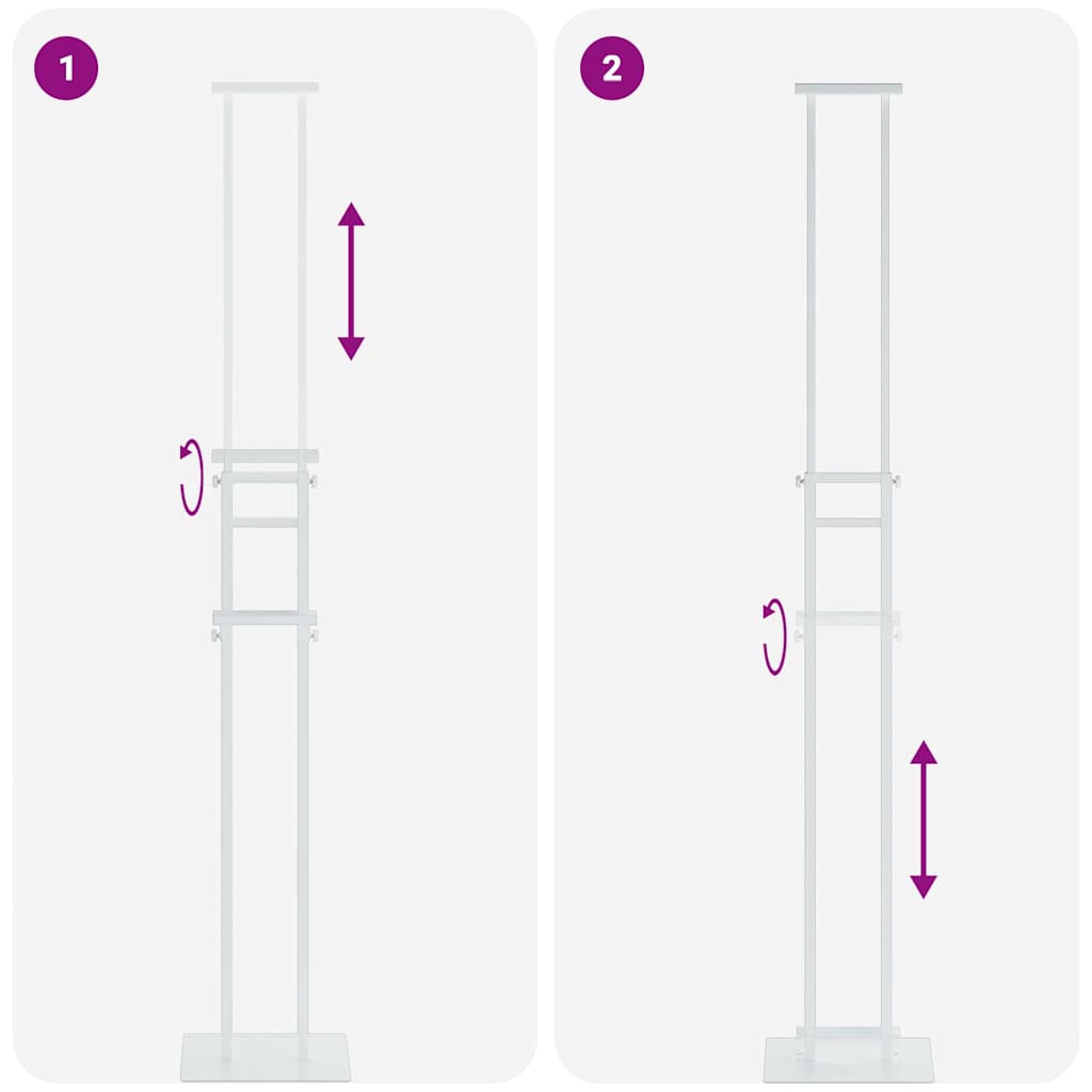 Panouri pentru Târguri 2 pcs Alb 30 x 24 x 208 cm Fier GartenMobel Dekor