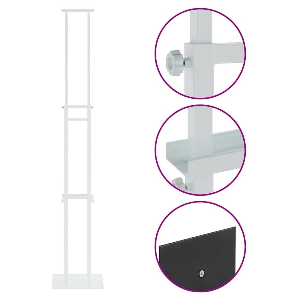 Panouri pentru Târguri 2 pcs Alb 30 x 24 x 208 cm Fier GartenMobel Dekor