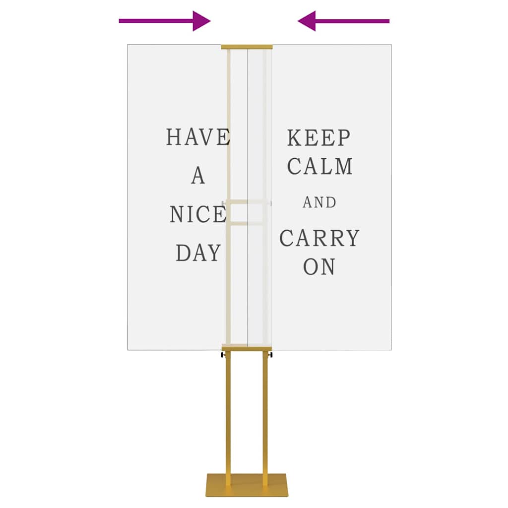 Panouri pentru Târguri 2 pcs Auriu 30 x 24 x 208 cm Fier GartenMobel Dekor