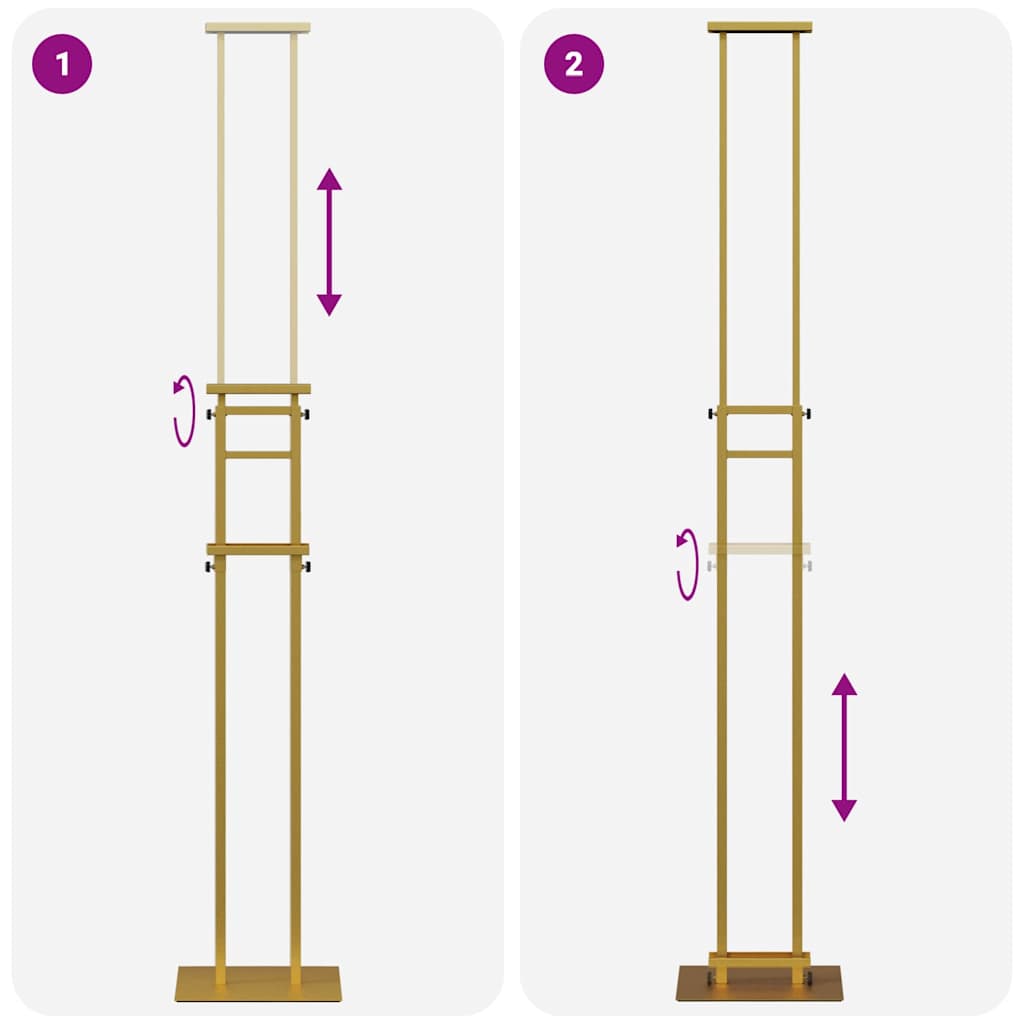 Panouri pentru Târguri 2 pcs Auriu 30 x 24 x 208 cm Fier GartenMobel Dekor
