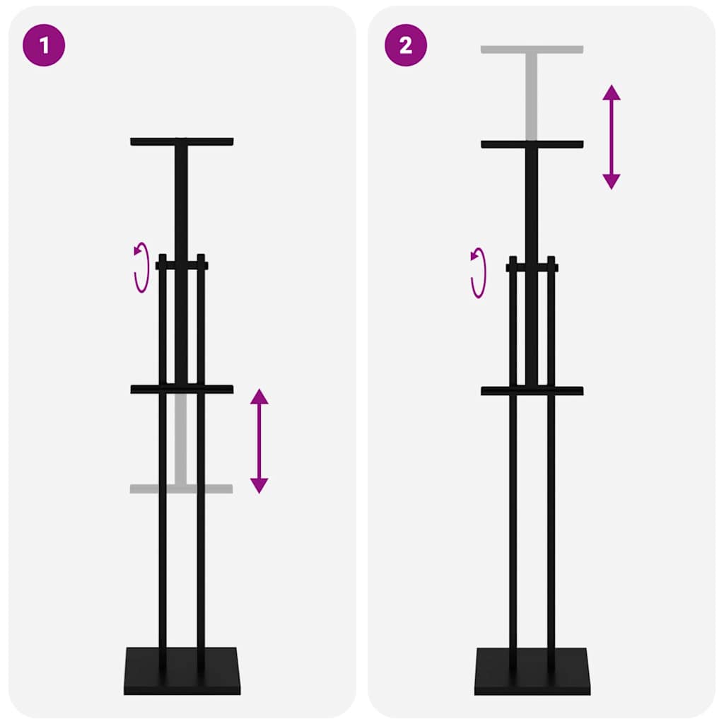 Panouri pentru Târguri 2 pcs Negru 26.5 x 26.5 x 127 cm Fier GartenMobel Dekor