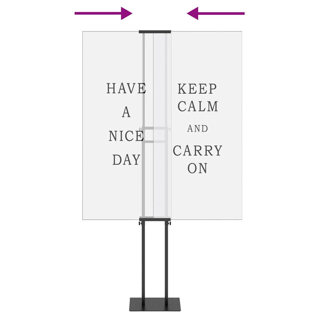 Panouri pentru Târguri 2 pcs Negru 30 x 24 x 208 cm Fier GartenMobel Dekor