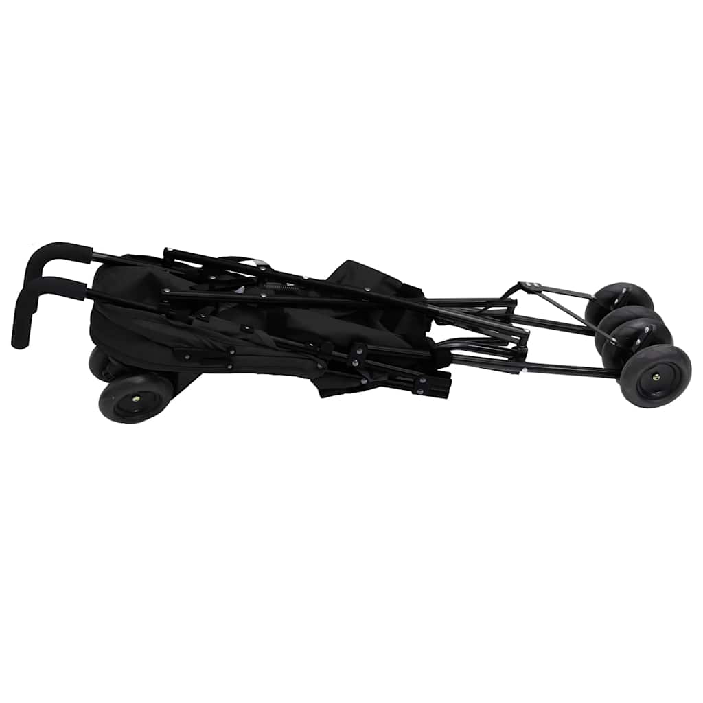 Cărucior pentru copii, antracit și negru, oțel GartenMobel Dekor