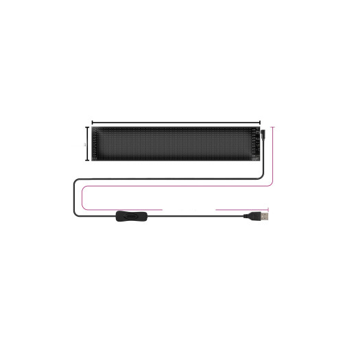 Afisaj LED programabil ochi Devil animatii control bluetooth si telecomanda,USB,5V 192mmx1760mm Cod: FS-90018 Automotive TrustedCars