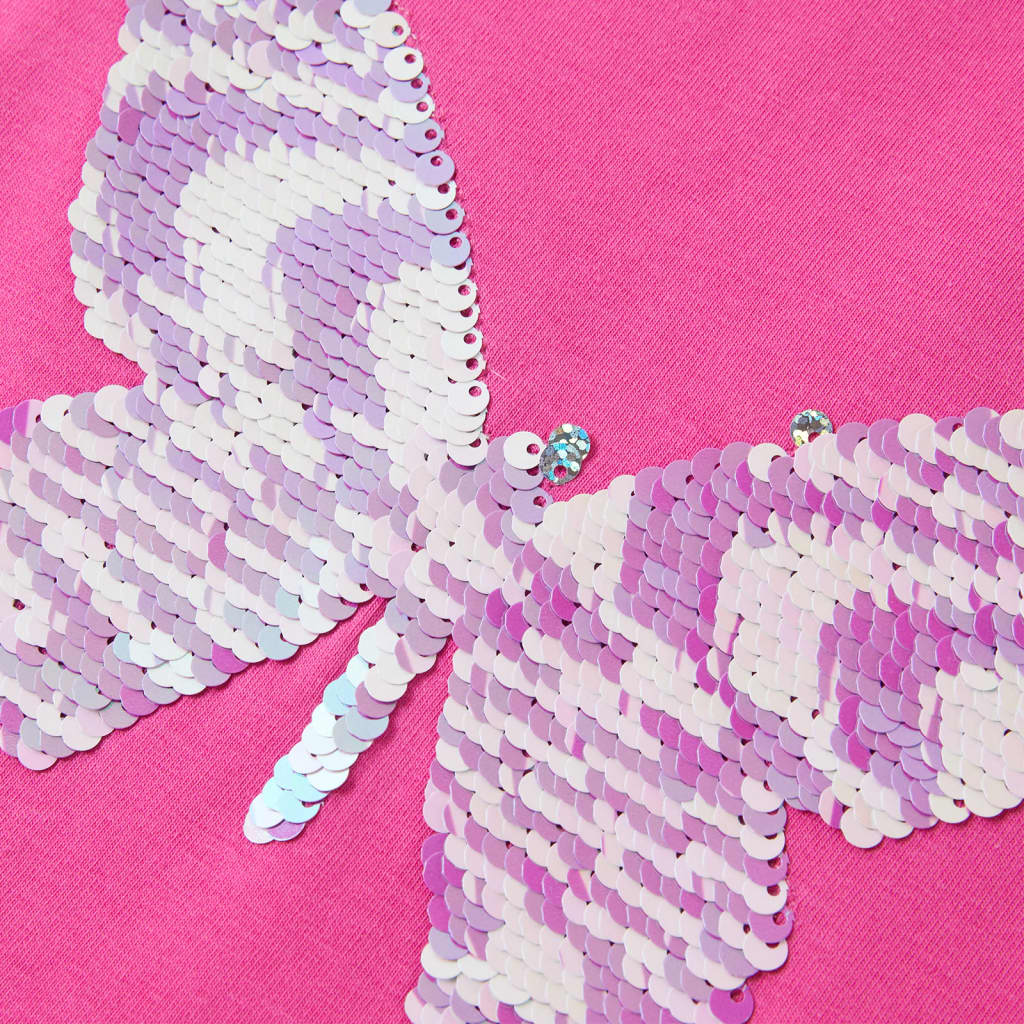 Tricou de copii, mâneci tip șapcă, roz închis, 128 GartenMobel Dekor