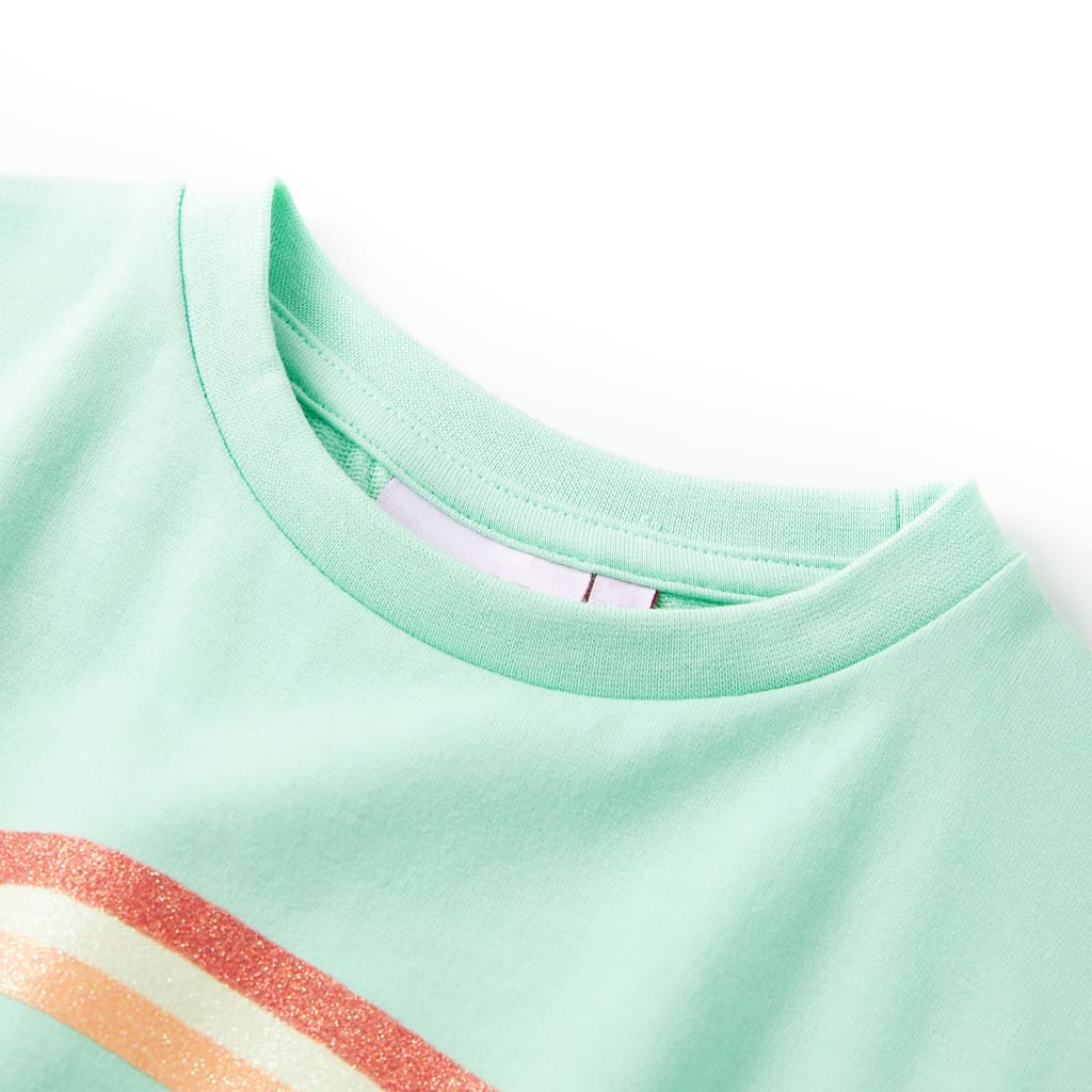 Rochie pentru copii cu șnur, verde aprins, 116 GartenMobel Dekor