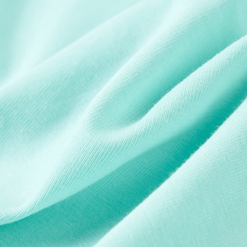 Tricou copii cu mâneci scurte, turcoaz deschis, 92 GartenMobel Dekor