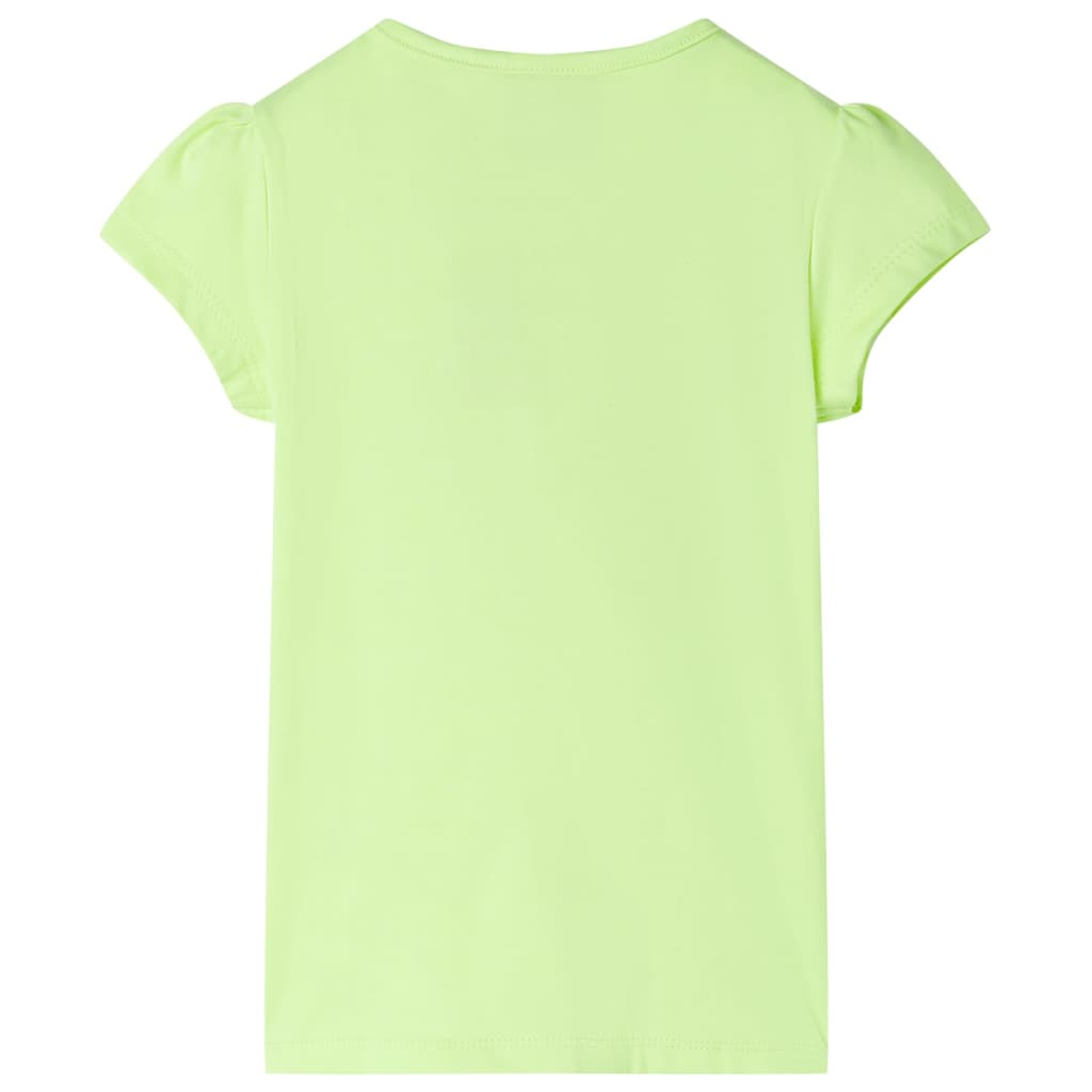 Tricou pentru copii, galben neon, 140 GartenMobel Dekor