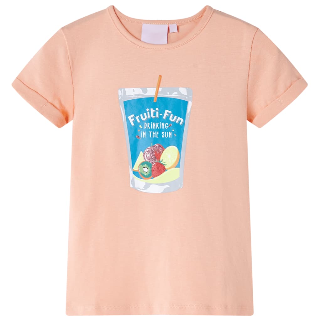 Tricou pentru copii, portocaliu deschis, 128 GartenMobel Dekor