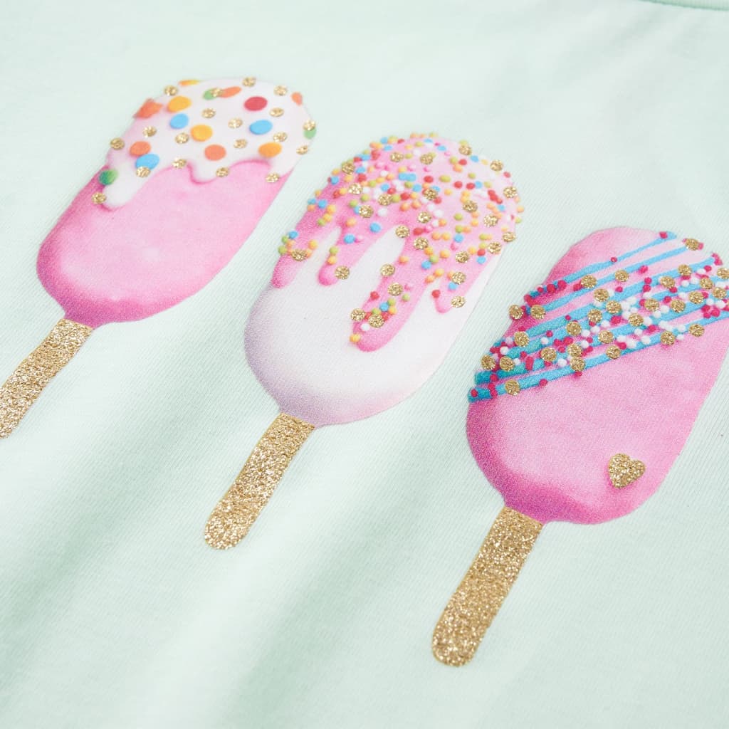 Tricou pentru copii, verde mentă deschis, 116 GartenMobel Dekor