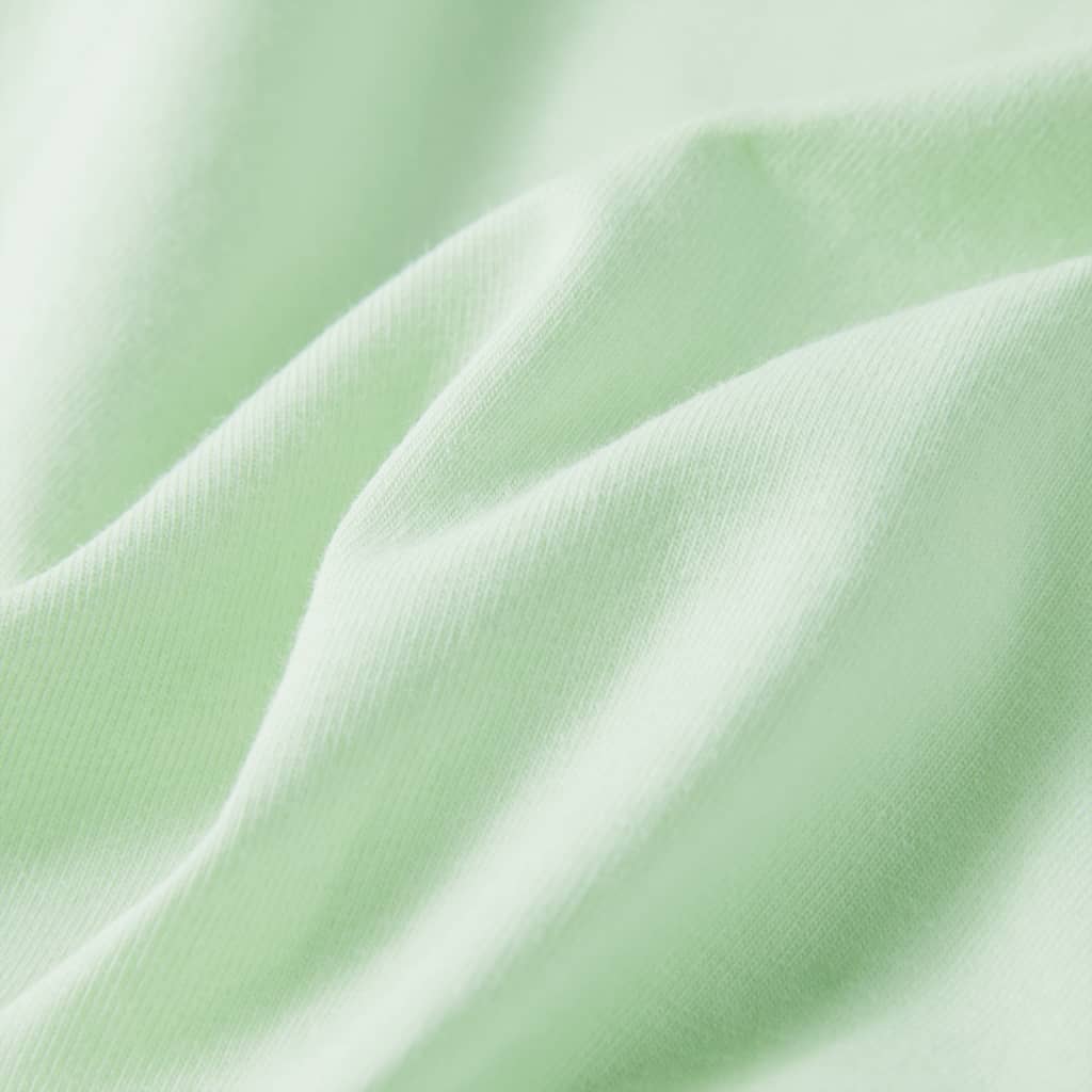 Tricou pentru copii cu mâneci șapcă verde deschis 128 GartenMobel Dekor