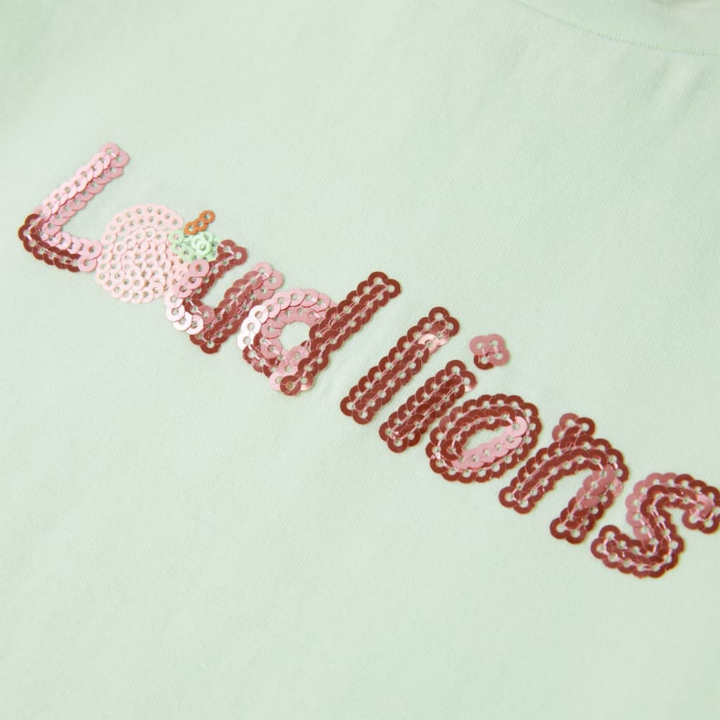 Tricou pentru copii cu mâneci șapcă verde deschis 140 GartenMobel Dekor