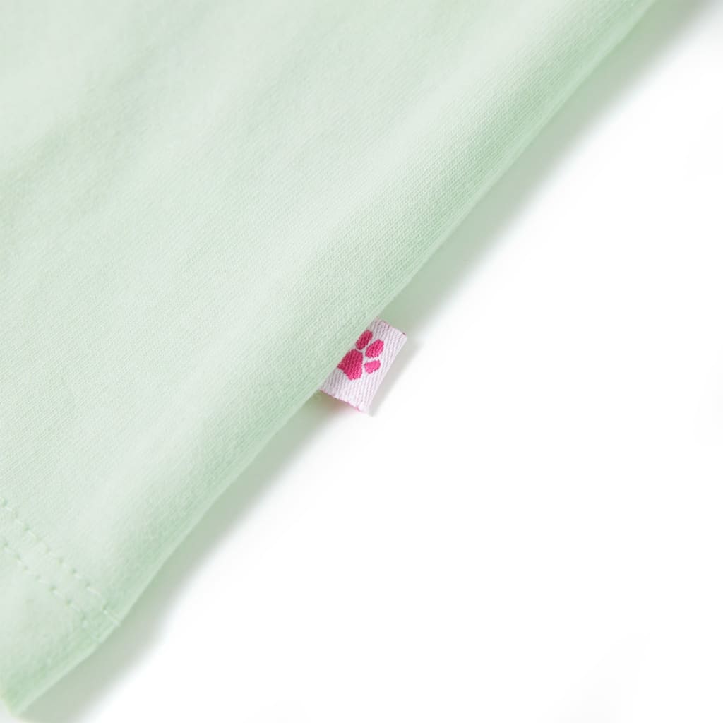 Tricou pentru copii cu mâneci șapcă verde deschis 140 GartenMobel Dekor