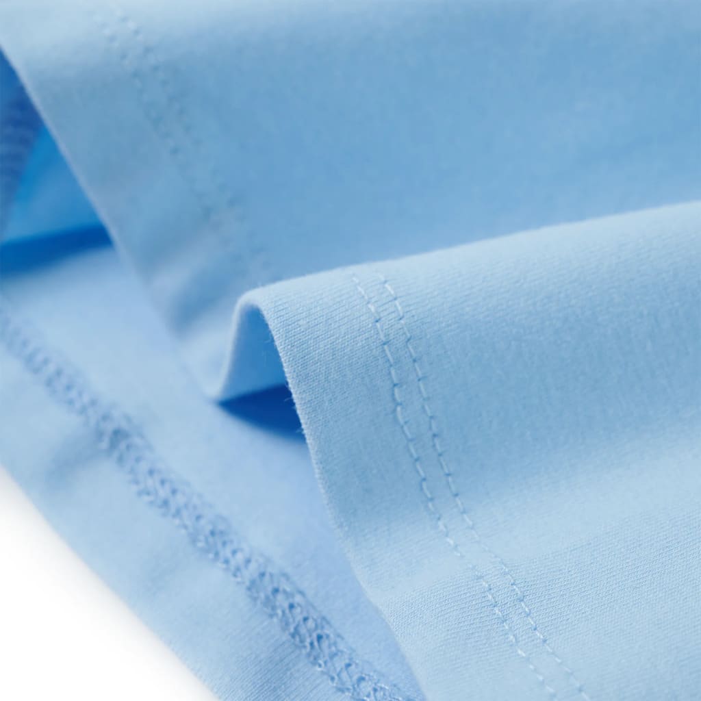Tricou pentru copii cu mâneci cu volane, albastru deschis, 128 GartenMobel Dekor