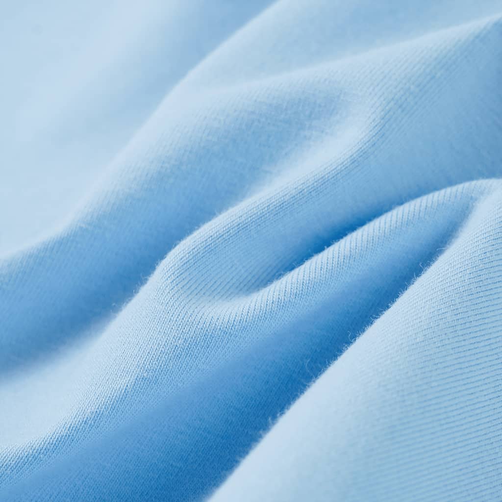 Tricou pentru copii cu mâneci cu volane, albastru deschis, 140 GartenMobel Dekor