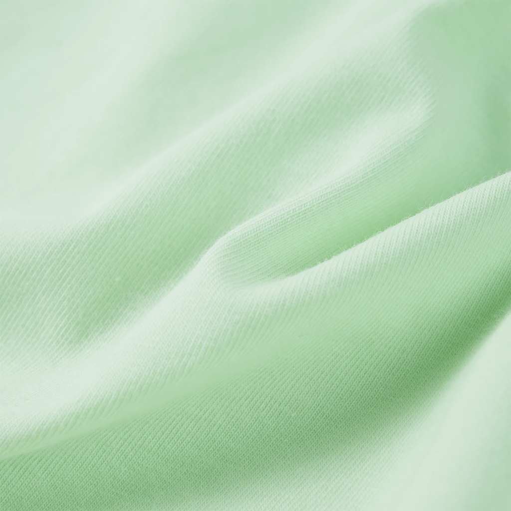 Tricou pentru copii cu mâneci cu volane, verde deschis, 104 GartenMobel Dekor