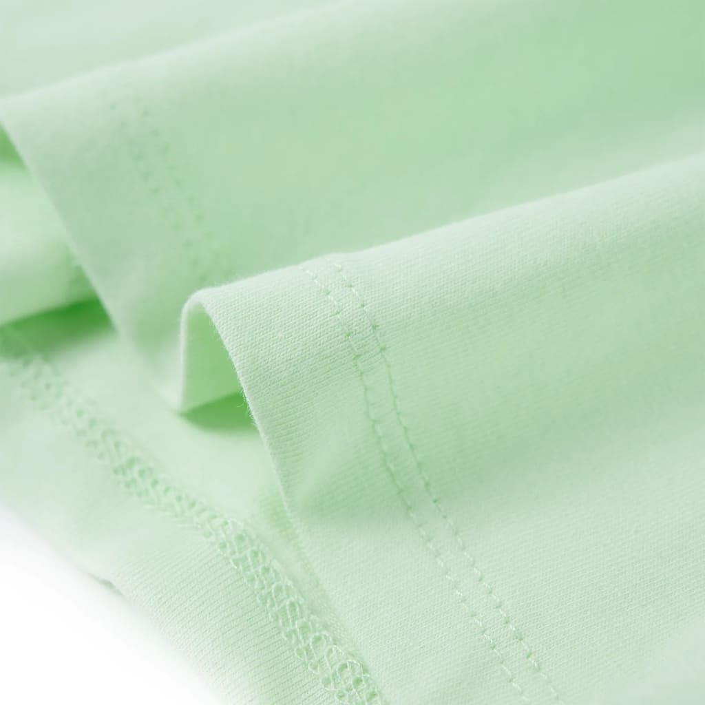 Tricou pentru copii cu mâneci cu volane, verde deschis, 140 GartenMobel Dekor