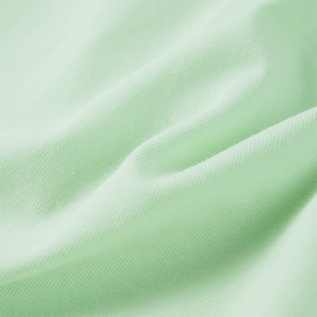 Tricou pentru copii cu mâneci cu volane, verde deschis, 92 GartenMobel Dekor