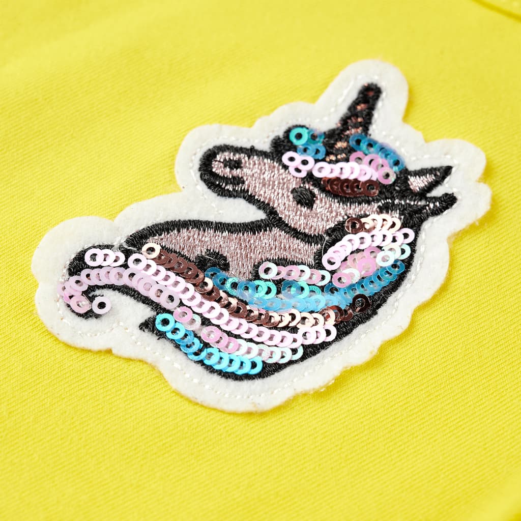 Tricou pentru copii, galben aprins, 116 GartenMobel Dekor